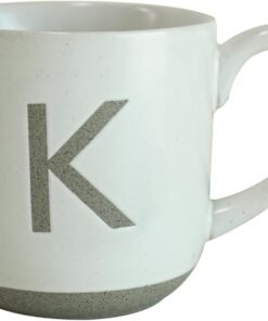 Personalized Ceramic Mug with Uppercase Letter Design