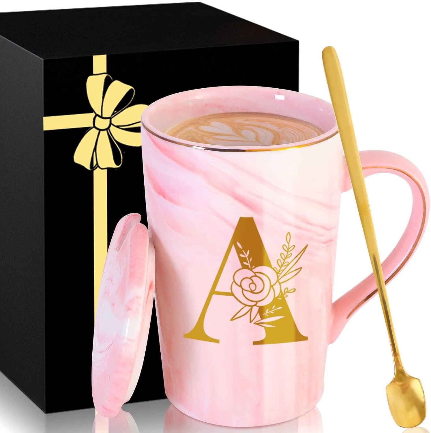 Personalized Ceramic Mug with Lid for Her