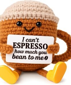 Positive Crochet Espresso Cup Birthday Gift for Her