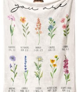 Christian Women's Birthday Blanket with Flowers