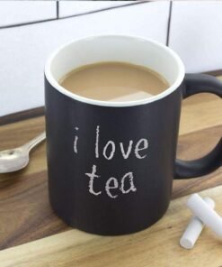 Personalized Chalkboard Coffee Mug with Chalk