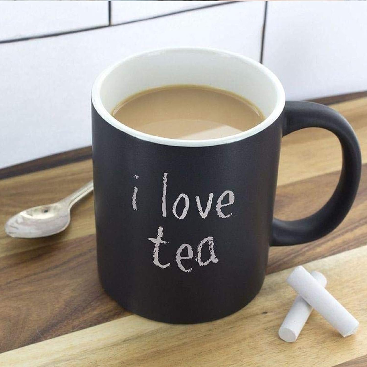 Personalized Chalkboard Coffee Mug with Chalk