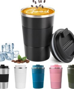 Insulated Stainless Steel Travel Coffee Mug with Leakproof Lid