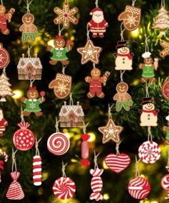 36 Piece Santa Gingerbread Christmas Ornament Set