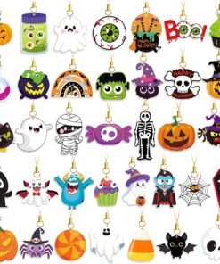36 Acrylic Halloween Hanging Tree Ornaments