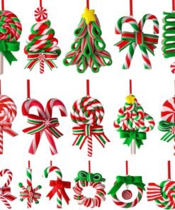 AUGSUN 16Pcs Christmas Lollipop Ornaments Decorations