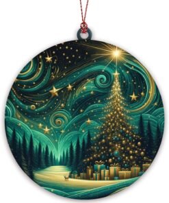 Starry Night Northern Lights Christmas Ornaments
