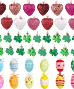 Jutom 54 Heart Tree Ornaments for Holidays