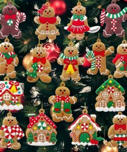 Gingerbread Man Ornaments for Christmas Tree Decor