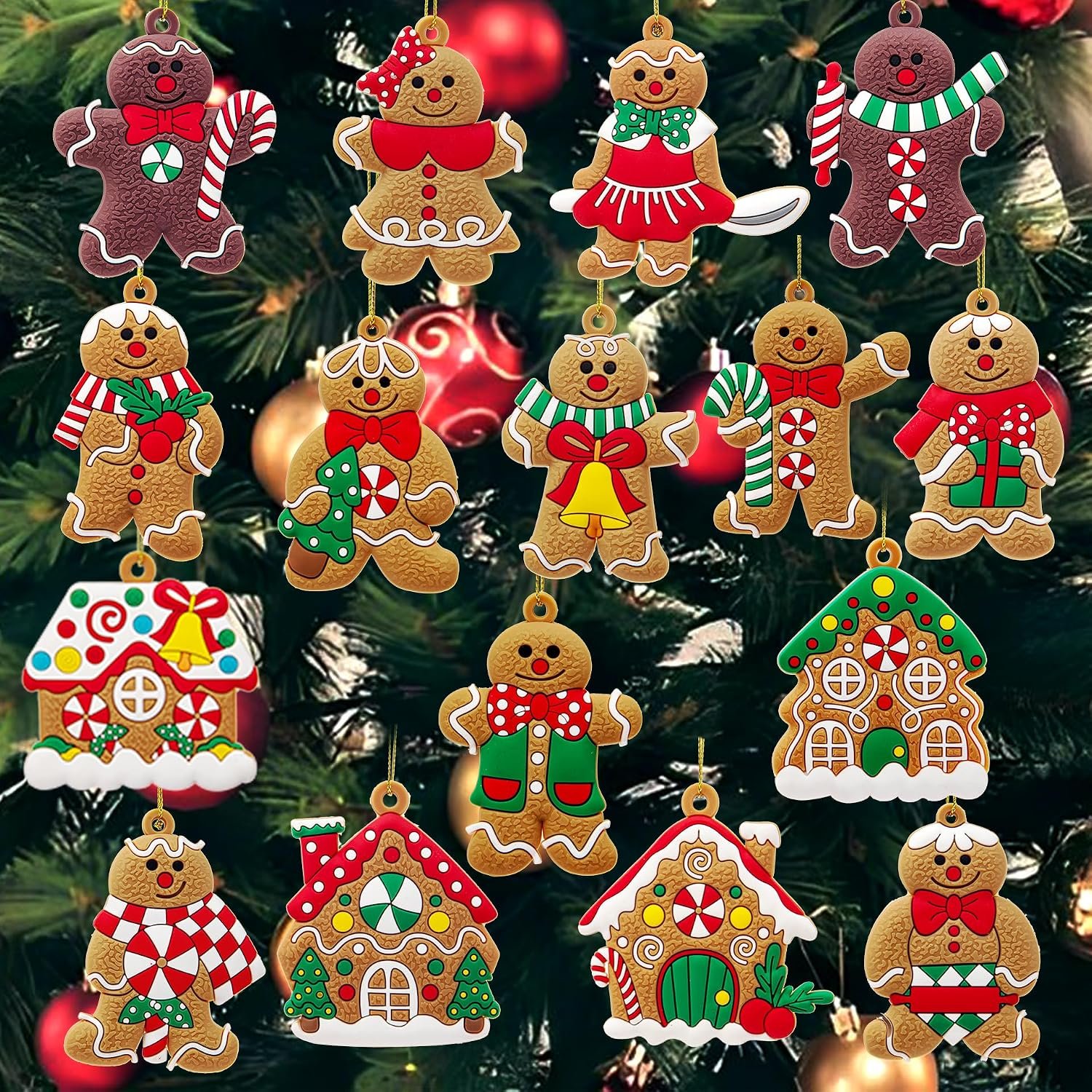 Gingerbread Man Ornaments for Christmas Tree Decor