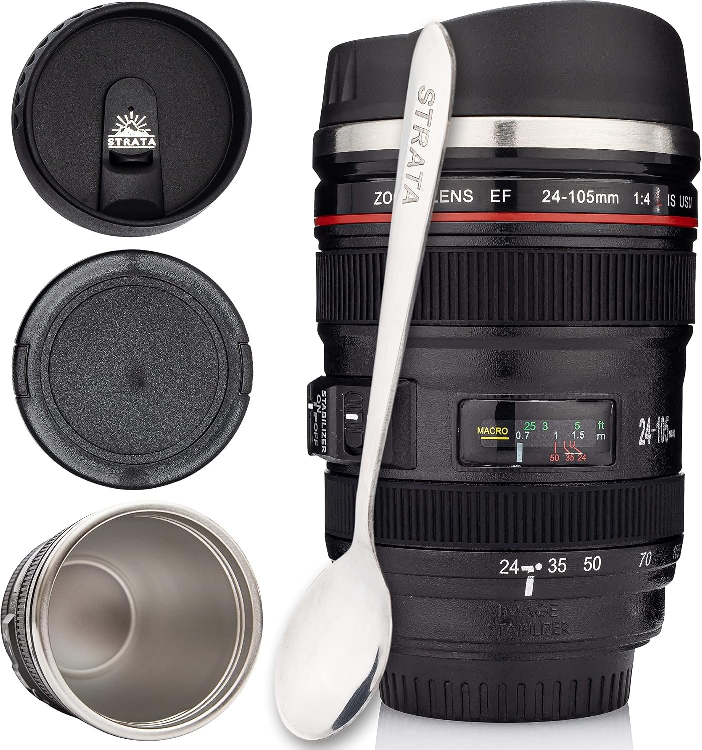 Camera Lens Coffee Mug and Camera Accessories Set